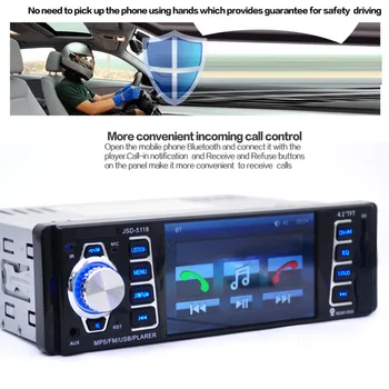 4.1" LCD Bluetooth Handsfree Car Radio Stereo USB/TF/Aux in MP3/MP5 Player Auto Remote Control 1din FM Automagnitol Autoradio
4.1" LCD Bluetooth Handsfree Car Radio Stereo USB/TF/Aux in MP3/MP5 Player Auto Remote Control 1din FM Automagnitol Autoradio