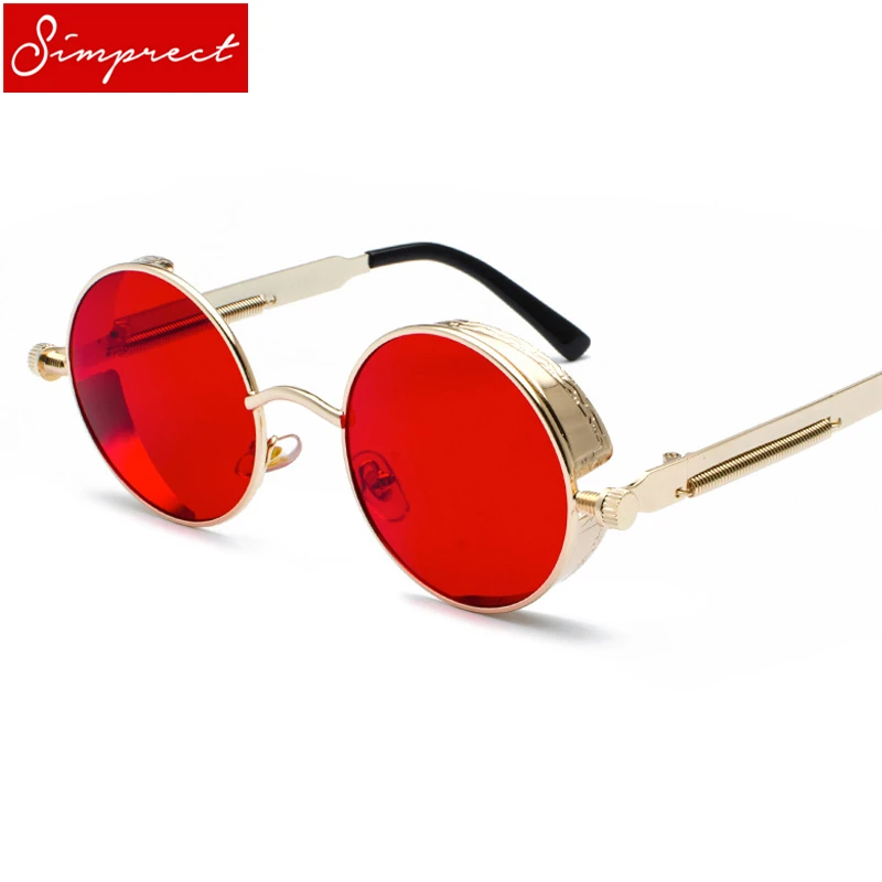 SIMPRECT 2019 Steampunk Round Sunglasses Women Men High Quality Metal Mirror Sun Glasses Fashion Vintage Retro Sunglass YJ0206
SIMPRECT 2019 Steampunk Round Sunglasses Women Men High Quality Metal Mirror Sun Glasses Fashion Vintage Retro Sunglass YJ0206