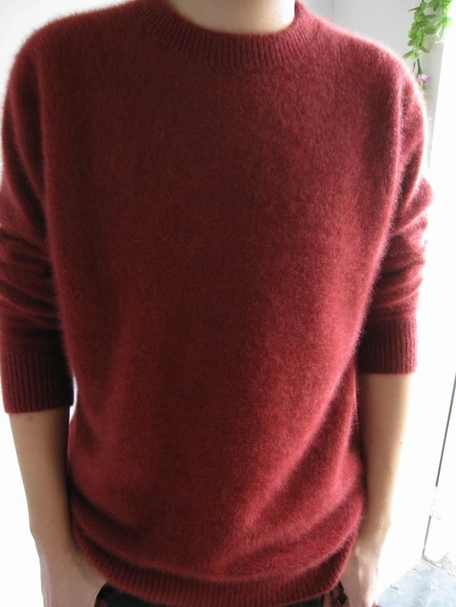 Men's fashion sable woollen sweater pure color cashmere round collar sweater 034
Men's fashion sable woollen sweater pure color cashmere round collar sweater 034