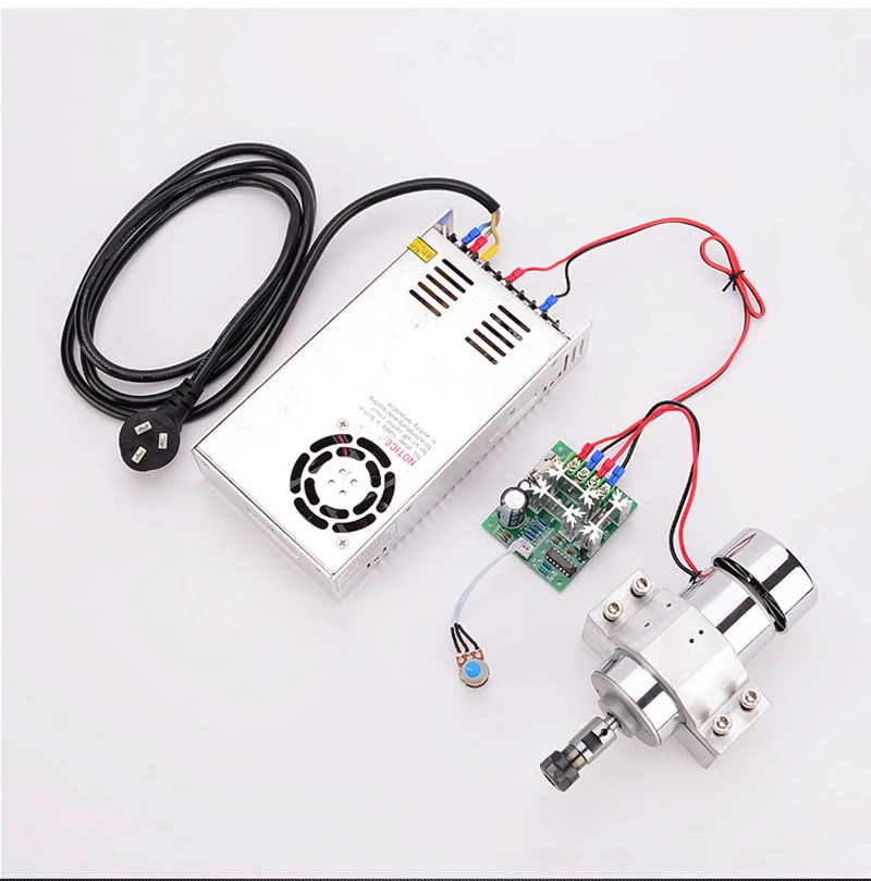 CNC 300W ER11 spindle motor Kit + Power supply + 52mm Clamp + speed controller for CNC engraving machine Y
CNC 300W ER11 spindle motor Kit + Power supply + 52mm Clamp + speed controller for CNC engraving machine Y