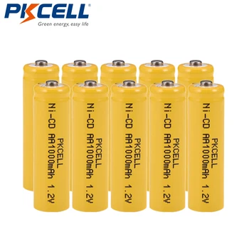 10pcs/lot NiCd AA Battery 1000mAh 1.2V Ni-Cd Rechargeable Batteries For LED Lights Button Top
10pcs/lot NiCd AA Battery 1000mAh 1.2V Ni-Cd Rechargeable Batteries For LED Lights Button Top