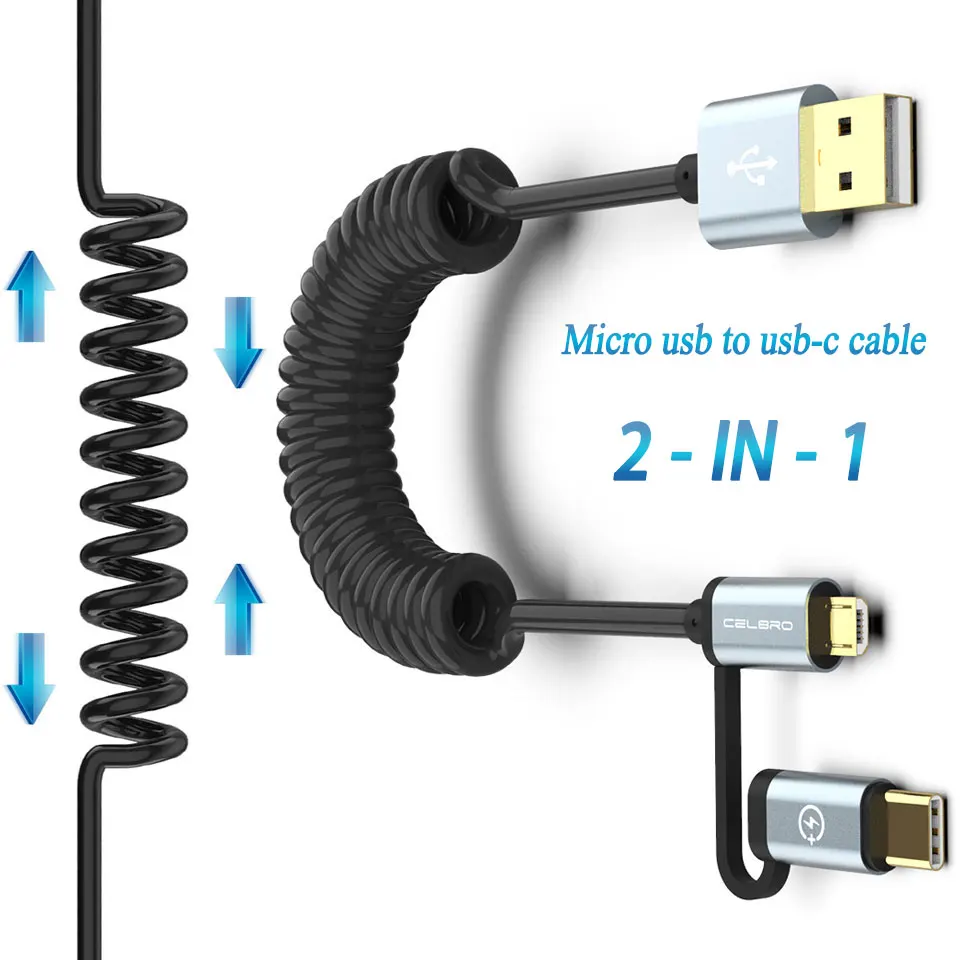 2 in 1 Retractable Type C USB-C Fast Charging Cable Micro USB Charger Data Cable for Samsung S9 S8 Xiaomi Redmi Note 7 5 pro mi8
2 in 1 Retractable Type C USB-C Fast Charging Cable Micro USB Charger Data Cable for Samsung S9 S8 Xiaomi Redmi Note 7 5 pro mi8