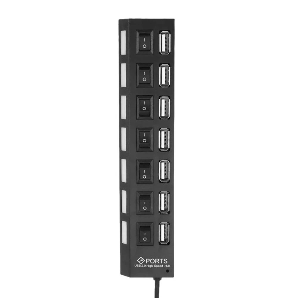JDL-A7 концентратор USB 7 портов 2 0 C независимый переключатель индикатор ультра