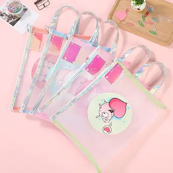 Fashionable Lovely Pig Laser Mesh Large Capacity Zipper File Document Shoulder Bag Handbag Nylon Mesh
Fashionable Lovely Pig Laser Mesh Large Capacity Zipper File Document Shoulder Bag Handbag Nylon Mesh