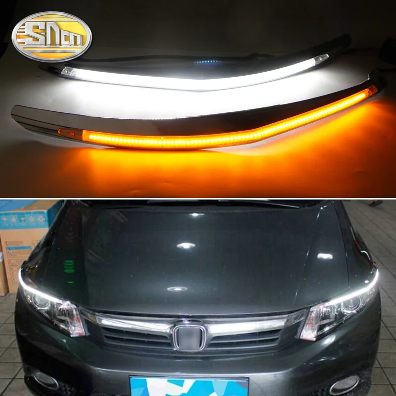 SNCN 2PCS LED Daytime Running Light Yellow Turn Signal Relay Car Headlight Eyebrow Decoration For Honda Civic 2011 2012 - 2015
SNCN 2PCS LED Daytime Running Light Yellow Turn Signal Relay Car Headlight Eyebrow Decoration For Honda Civic 2011 2012 - 2015