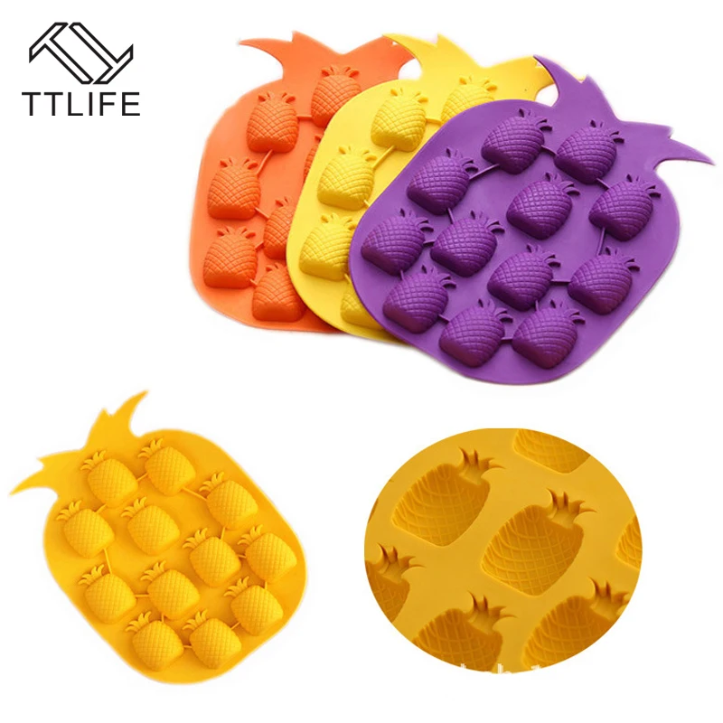 TTLIFE Pineapple-Shape Ice Cube Tray Silicone Mold Chocolate Fondant Jelly Mould Handmade Soap Mold Bar Kitchen Accessories
TTLIFE Pineapple-Shape Ice Cube Tray Silicone Mold Chocolate Fondant Jelly Mould Handmade Soap Mold Bar Kitchen Accessories