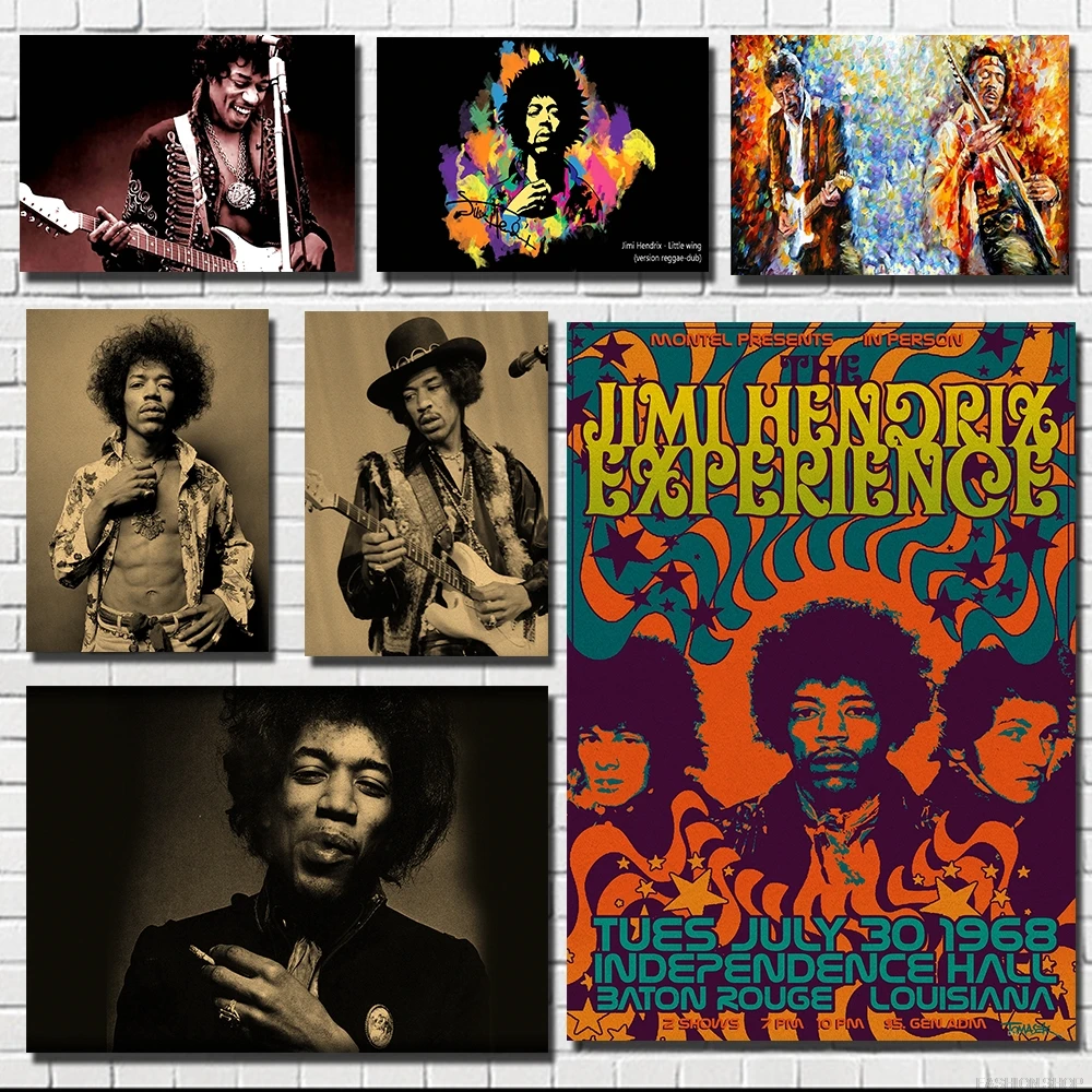 Jimmy Hendricks Hendrix Jimi Europe and the United States rock guitarist kraft paper poster
Jimmy Hendricks Hendrix Jimi Europe and the United States rock guitarist kraft paper poster