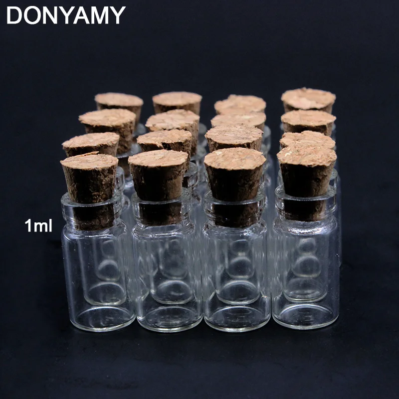 DONYAMY 10 pcs 1ml Cute Mini Clear Cork Stopper Glass Bottles Vials Jars Containers Small Wishing Bottle
DONYAMY 10 pcs 1ml Cute Mini Clear Cork Stopper Glass Bottles Vials Jars Containers Small Wishing Bottle