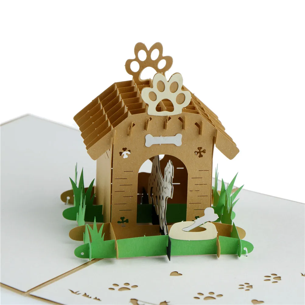 14*16cm Cute 3D Diy Hollow Pop Up Laser Cut Postcards For Birthday Animal Pet Dog Greeting Cards With Envelopes Color Printing
14*16cm Cute 3D Diy Hollow Pop Up Laser Cut Postcards For Birthday Animal Pet Dog Greeting Cards With Envelopes Color Printing