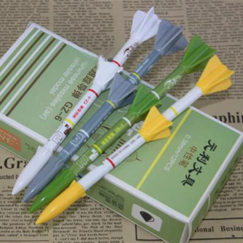 1PCS Funny Gadgets Army Military Weapons Magic Rocket Missile Black Ink neutral Gel Pen Superfine 0.38mm Nib Pen Random Color
1PCS Funny Gadgets Army Military Weapons Magic Rocket Missile Black Ink neutral Gel Pen Superfine 0.38mm Nib Pen Random Color