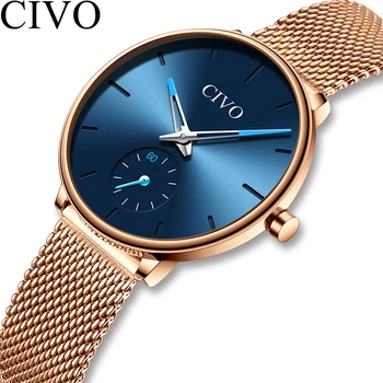 CIVO Watches Womens Top Brand Luxury Quartz Watch Ladies Waterproof Steel Mesh Strap Women's Bracelet Watches Clock Montre Femme
CIVO Watches Womens Top Brand Luxury Quartz Watch Ladies Waterproof Steel Mesh Strap Women's Bracelet Watches Clock Montre Femme