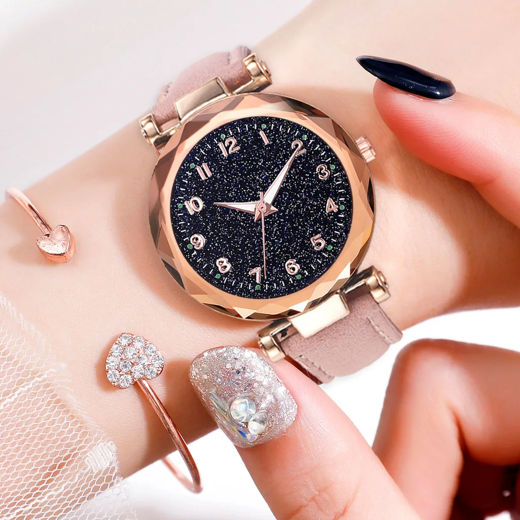 Luxury Women Watches Luxury Leather Belt Quartz Watch Creative Glass Starry Sky Dial Women Watch reloj mujer relogio feminino
Luxury Women Watches Luxury Leather Belt Quartz Watch Creative Glass Starry Sky Dial Women Watch reloj mujer relogio feminino
