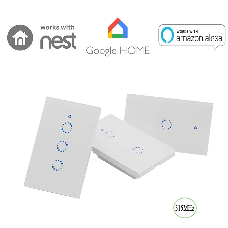 Sonoff T1 US: 1-3 Gang US AU Standard WiFi 315MHz RF Smart Wall Touch Light Switch Timing Remote ON/OFF App Support Smart Home
Sonoff T1 US: 1-3 Gang US AU Standard WiFi 315MHz RF Smart Wall Touch Light Switch Timing Remote ON/OFF App Support Smart Home