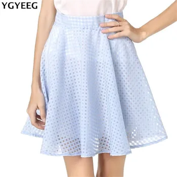 YGYEEG High Waist Chiffon Skirts Preppy Style Women Skirt White Plaid Stripes Knee-Length Hollow Out Pleated High Quality Skirts
YGYEEG High Waist Chiffon Skirts Preppy Style Women Skirt White Plaid Stripes Knee-Length Hollow Out Pleated High Quality Skirts