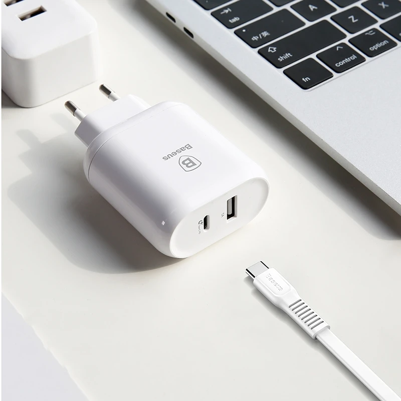 BASEUS Bojure type-C PD порт 32 Вт + USB быстрая зарядка настенное зарядное устройство EU для