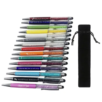 50pcs Engraved Crystal Diamond Stylus pen Ballpoint Pens Touch pen Personalized Wedding Favor Customalized Promotional gifts
50pcs Engraved Crystal Diamond Stylus pen Ballpoint Pens Touch pen Personalized Wedding Favor Customalized Promotional gifts