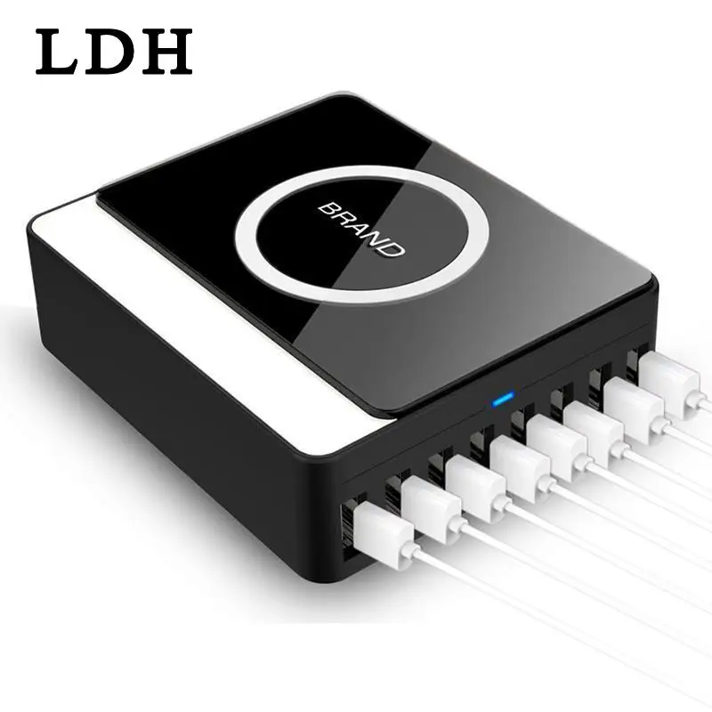 LDH Desktop Charger 8 Ports USB Mobile Phone Accessories Qi Wireless Travel Charger For CellPhone Multi Phones Charging Station
LDH Desktop Charger 8 Ports USB Mobile Phone Accessories Qi Wireless Travel Charger For CellPhone Multi Phones Charging Station