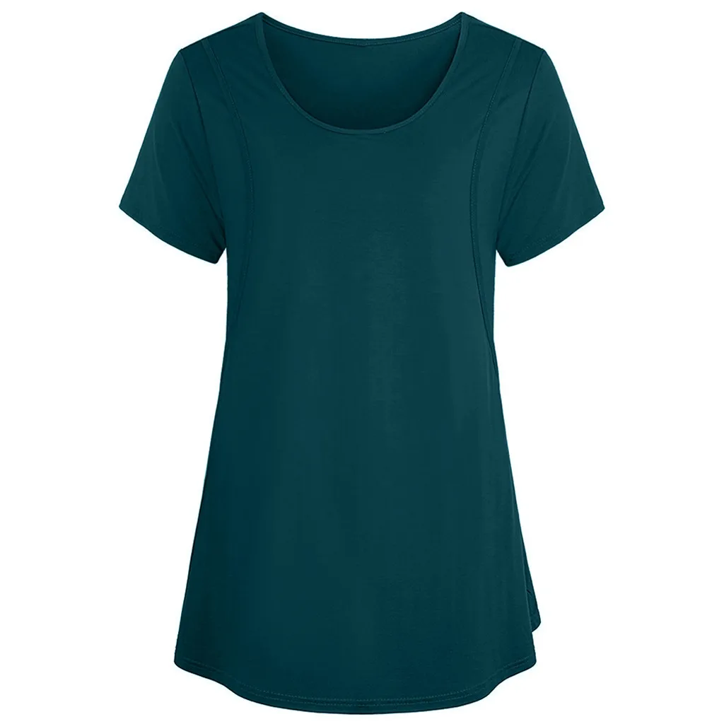 LONSANT Maternity Blouse Women Short Sleeve Tops Pregnant Maternity Nursing Solid color T-Shirt women daily summer Blouse
LONSANT Maternity Blouse Women Short Sleeve Tops Pregnant Maternity Nursing Solid color T-Shirt women daily summer Blouse