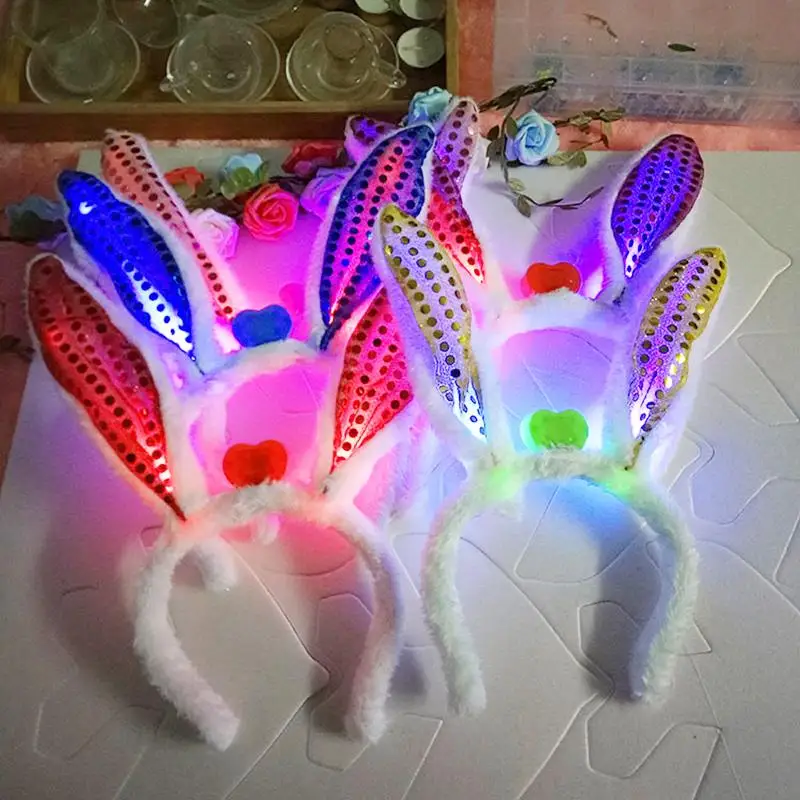 Women's Flash Light Sequins Rabbit Bunny Ears Head Band Hair Accessory for Easter Halloween Christmas Party Costume
Women's Flash Light Sequins Rabbit Bunny Ears Head Band Hair Accessory for Easter Halloween Christmas Party Costume