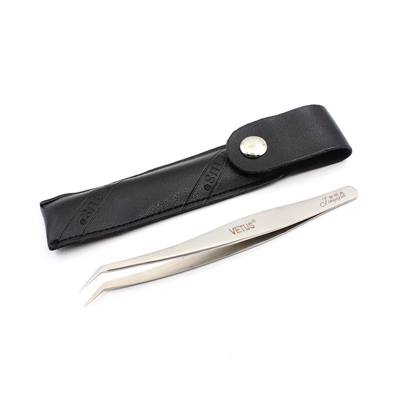 Vetus False Eyelash Planting Tweezers Gold Feather / Dolphin Shape Stainless Steel Pinzas with leather Case
Vetus False Eyelash Planting Tweezers Gold Feather / Dolphin Shape Stainless Steel Pinzas with leather Case