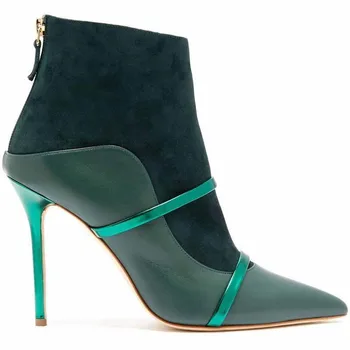 2019 New Green Suede Pu Patchwork Ankle Boots For Women Metal Cross Decor Pointed Toe Boots Designer Thin High Heels Shoes Women
2019 New Green Suede Pu Patchwork Ankle Boots For Women Metal Cross Decor Pointed Toe Boots Designer Thin High Heels Shoes Women