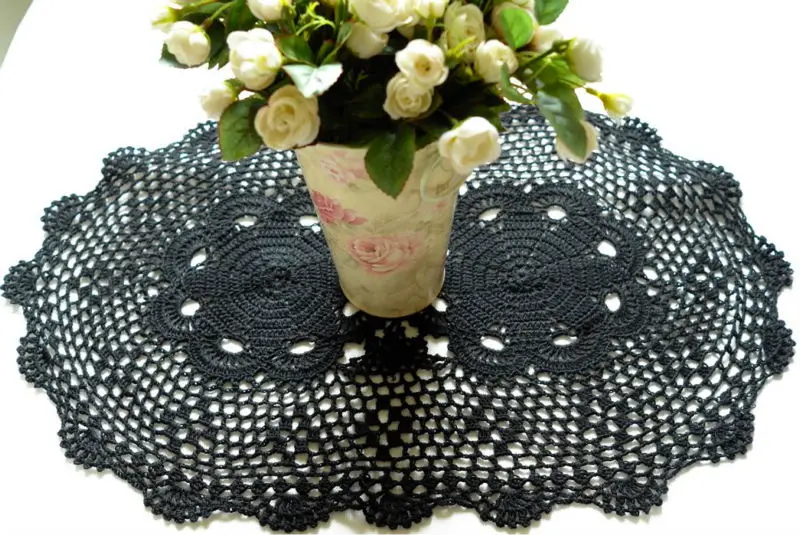 Gothic Table Runner Black Crochet Lace Tablecloth Placemats oval 16*24 inches (40*60cm)
Gothic Table Runner Black Crochet Lace Tablecloth Placemats oval 16*24 inches (40*60cm)