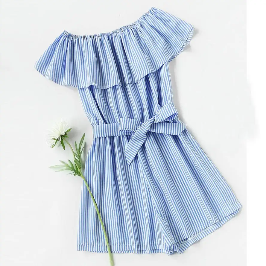 Ruffle Summer Jumpsuit Women Playsuits Bow Tie High Waist Romper 2017 Beach Casual Short Overalls Combinaisons femmes wholesale
Ruffle Summer Jumpsuit Women Playsuits Bow Tie High Waist Romper 2017 Beach Casual Short Overalls Combinaisons femmes wholesale