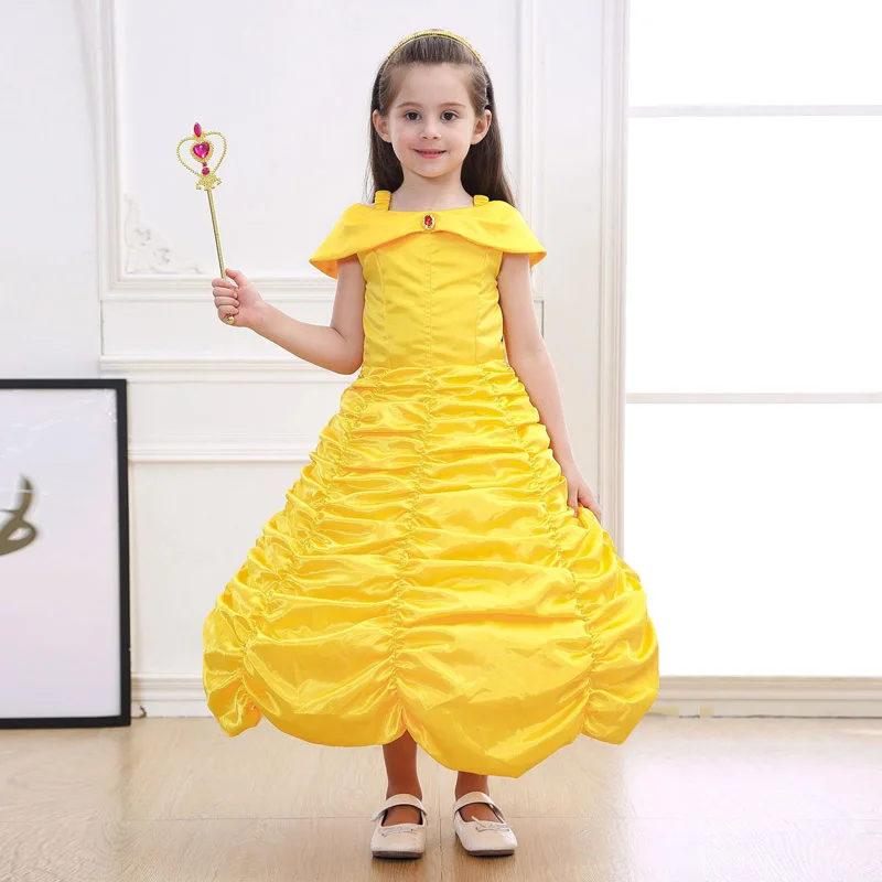 Children Beauty And The Beast Bell Princess Costumes Cosplay Yellow Long Dress For Girls Halloween Party Cosplay Size XS-3X
Children Beauty And The Beast Bell Princess Costumes Cosplay Yellow Long Dress For Girls Halloween Party Cosplay Size XS-3X