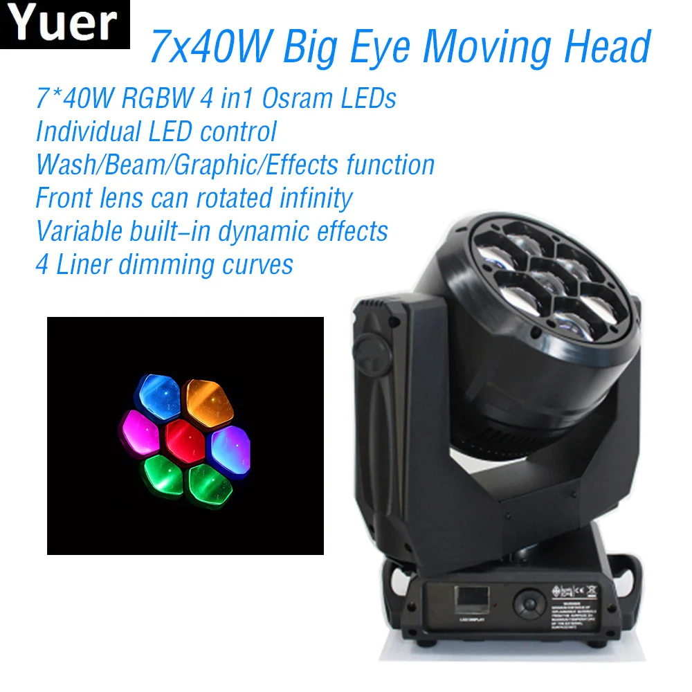 New 7x40W RGBW 4In1 Osram LEDs Moving Head Light DMX512 Control DJ Disco Party Club Lights Stage Strobe Effect Moving Head Light
New 7x40W RGBW 4In1 Osram LEDs Moving Head Light DMX512 Control DJ Disco Party Club Lights Stage Strobe Effect Moving Head Light