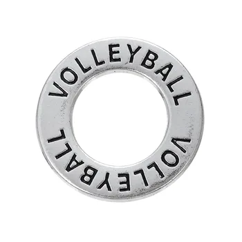 Myshape Jewelry Alloy Antique SIlver Plated Volleyball CIrcle Washer Affirmation Charms Compatible With Bracelet Wholesale 20pcs
Myshape Jewelry Alloy Antique SIlver Plated Volleyball CIrcle Washer Affirmation Charms Compatible With Bracelet Wholesale 20pcs