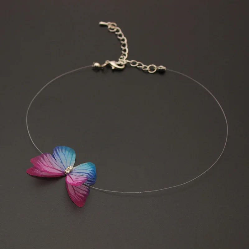 Transparent Invisible Fishing Line Chain Necklace Necklace Women Multicolor Butterfly Pendant Necklace Glamour Collana Jewelry
Transparent Invisible Fishing Line Chain Necklace Necklace Women Multicolor Butterfly Pendant Necklace Glamour Collana Jewelry