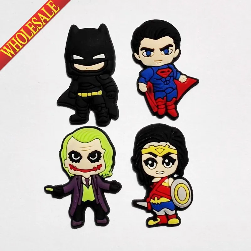 Mix 100PCS Batman vs Super man PVC shoe charms shoe accessories shoe buckle for wristbands croc kids Gift
Mix 100PCS Batman vs Super man PVC shoe charms shoe accessories shoe buckle for wristbands croc kids Gift