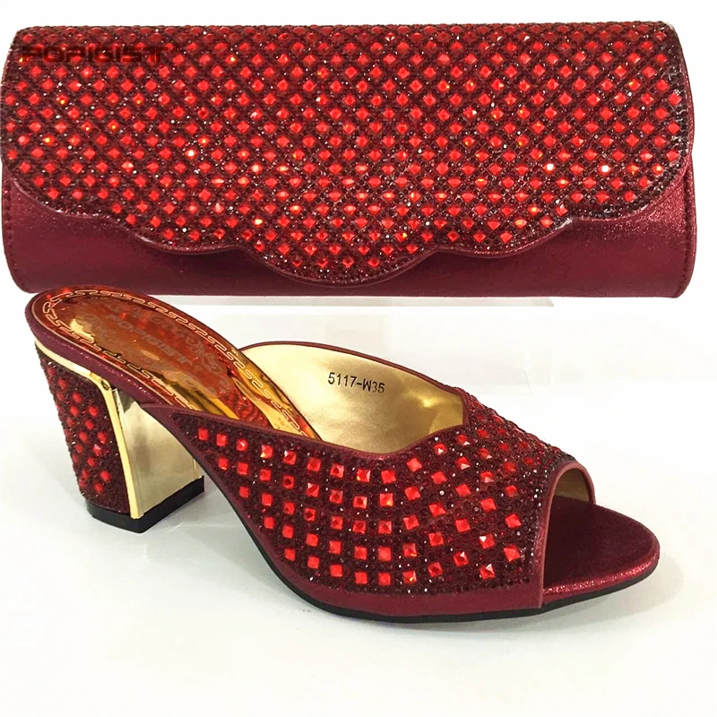2018 Italian Matching Shoes and Bag Set Wine Color Italy Shoes and Bag Set Decorated with Rhinestone African Women Wedding Shoes
2018 Italian Matching Shoes and Bag Set Wine Color Italy Shoes and Bag Set Decorated with Rhinestone African Women Wedding Shoes