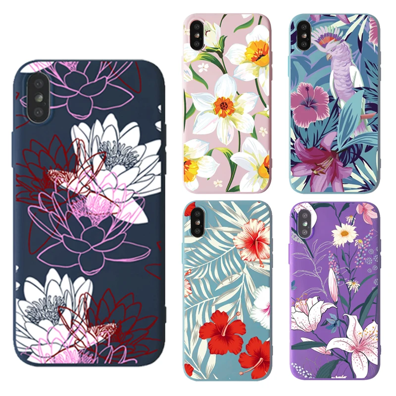 Silicone Case For iPhone 7 7Plus 6 6S 6Plus Case Soft TPU Cover Flower Leaves Bird For iPhone 6S 8Plus X XS Max Back Coque color
Silicone Case For iPhone 7 7Plus 6 6S 6Plus Case Soft TPU Cover Flower Leaves Bird For iPhone 6S 8Plus X XS Max Back Coque color