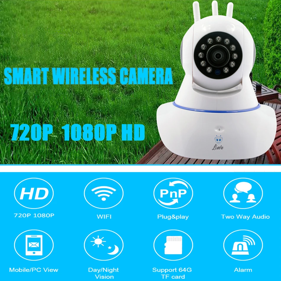 1080P with 32G card Home security Wifi ip camera Smart Night Vision Surveillance camera CCTV Security Camera wi-fi baby monitor
1080P with 32G card Home security Wifi ip camera Smart Night Vision Surveillance camera CCTV Security Camera wi-fi baby monitor