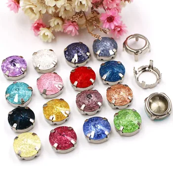 NEW Wedding decoration Round shape Glass Crystal rhinestones Sliver base sew on flatback rhinestones for clothing
NEW Wedding decoration Round shape Glass Crystal rhinestones Sliver base sew on flatback rhinestones for clothing