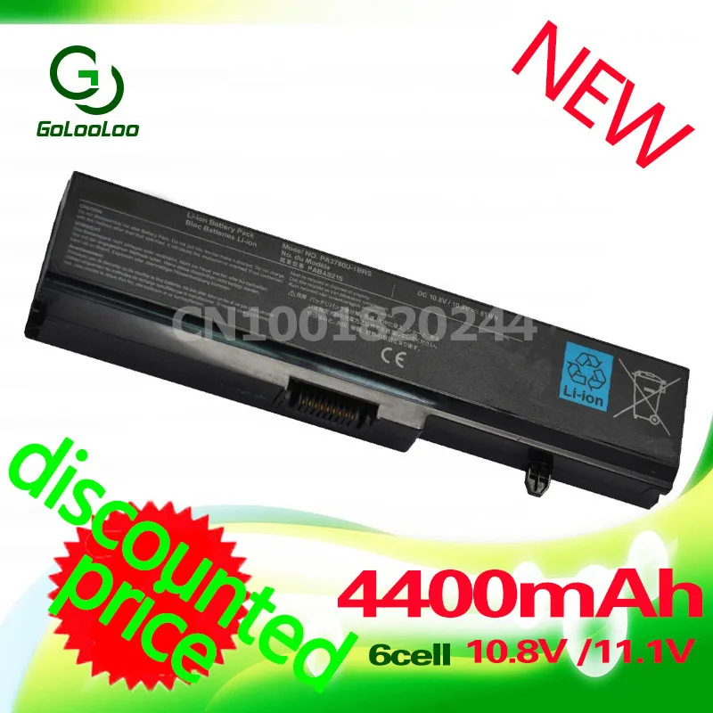 Golooloo 4400MaH battery for Toshiba 130-11G T130-13LT130-03F T130-13Q Satellite A200 A205 T130-02F PA3534U-1BRS PA3533U-1BAS
Golooloo 4400MaH battery for Toshiba 130-11G T130-13LT130-03F T130-13Q Satellite A200 A205 T130-02F PA3534U-1BRS PA3533U-1BAS