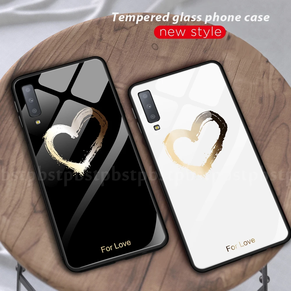 For Samsung Galaxy A70 A50 A30 A20 A10 M20 S9 S8 S10 A7 J4 J6 Plus 2018 Note 8 9 Cases Love Heart Pattern Tempered Glass Cover
For Samsung Galaxy A70 A50 A30 A20 A10 M20 S9 S8 S10 A7 J4 J6 Plus 2018 Note 8 9 Cases Love Heart Pattern Tempered Glass Cover