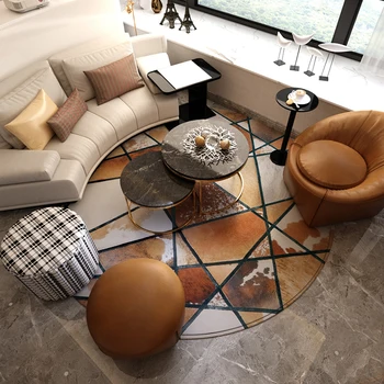 Round shaped natural brown cowhide patchwork rug ,genuine cows skin fur carpet for living room decoration coffee table mat
Round shaped natural brown cowhide patchwork rug ,genuine cows skin fur carpet for living room decoration coffee table mat