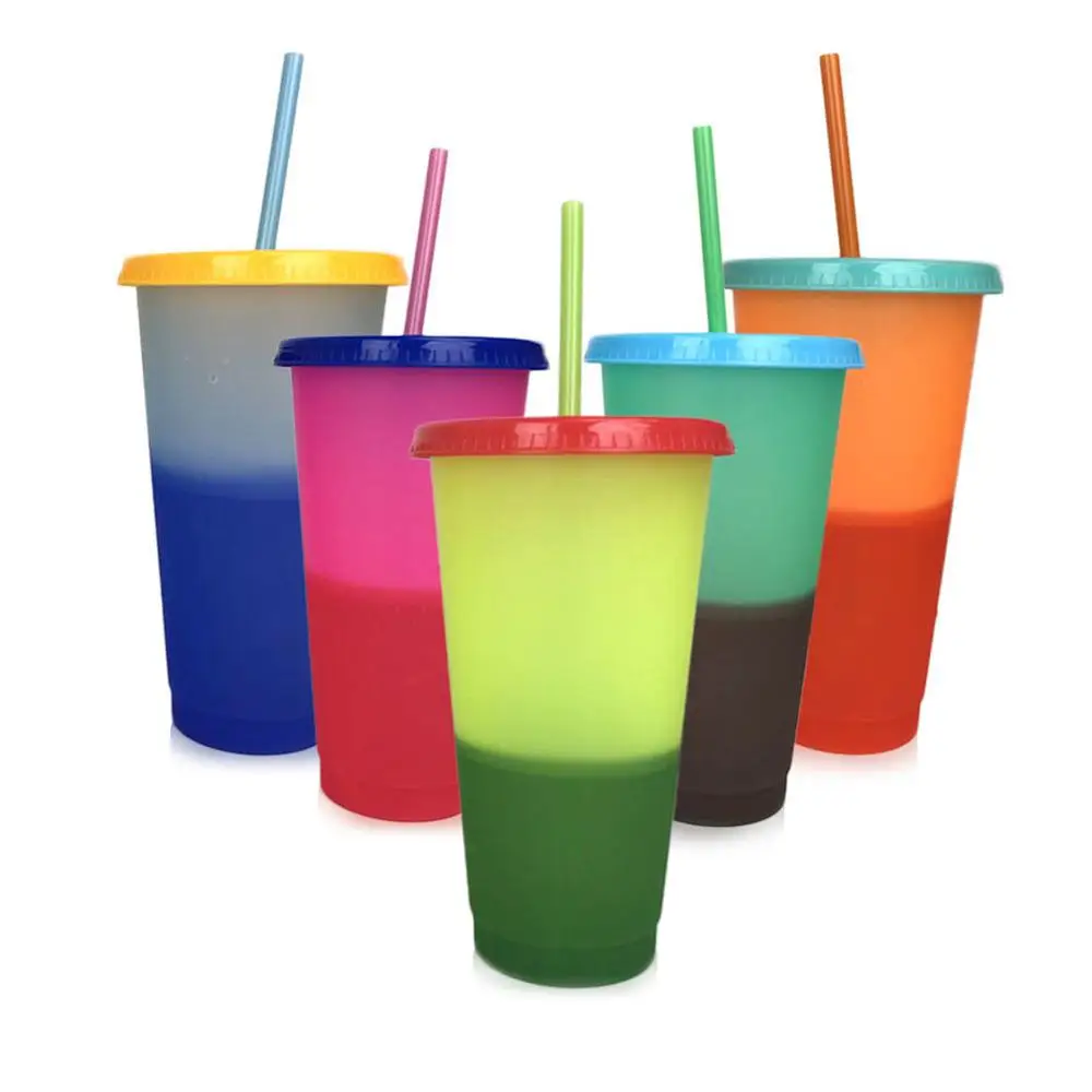 5pcs Plastic Temperature Change Color Straws Cups Colorful Cold Water Color Changing Coffee Cup Creative Mug Water Bottles
5pcs Plastic Temperature Change Color Straws Cups Colorful Cold Water Color Changing Coffee Cup Creative Mug Water Bottles