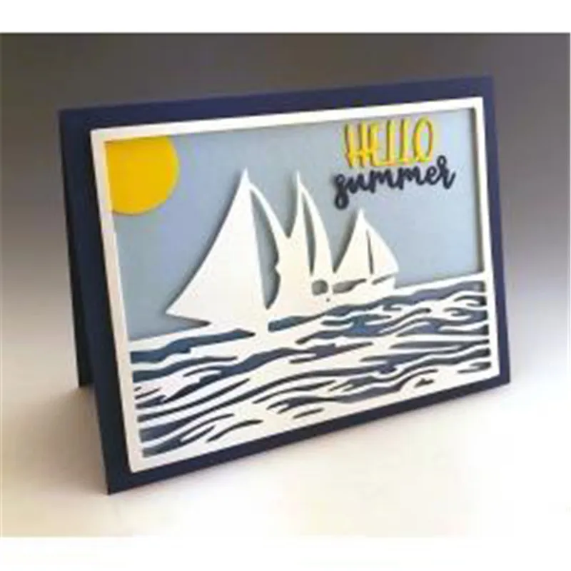 Naifumodo Sailboat Ocean Frame Dies Metal Cutting Dies Scrapbooking Background for DIY Card Embossing Craft Stencil New 2019
Naifumodo Sailboat Ocean Frame Dies Metal Cutting Dies Scrapbooking Background for DIY Card Embossing Craft Stencil New 2019