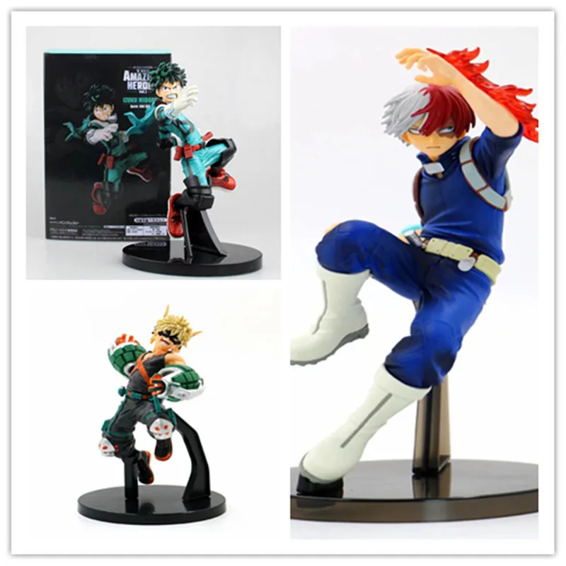 

3 Styles My Hero Academia Bakugou Katsuki Todoroki Shoto Izuku Midoriya Deku 3rd Ver. PVC Action Figure No Hero Collectible Mode