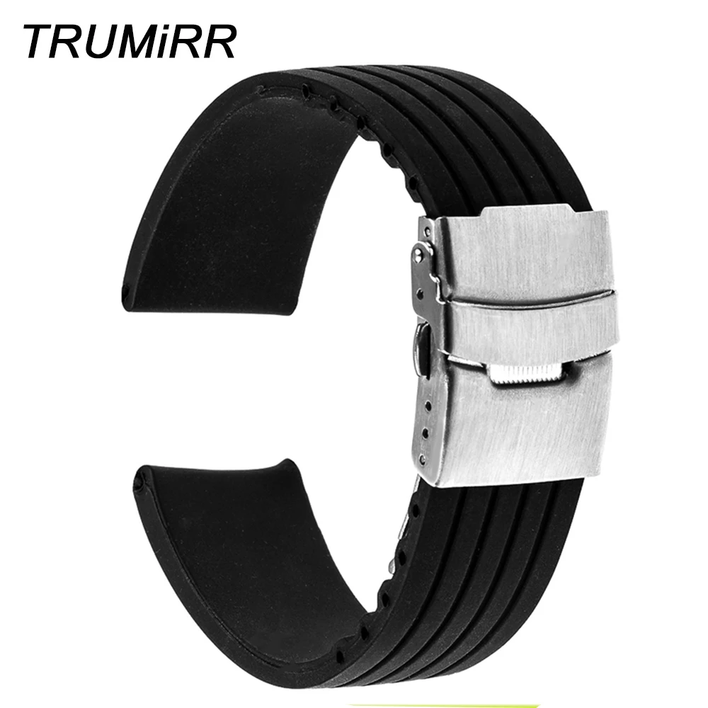 22mm Silicone Rubber Watch Band for Pebble Time Steel Samsung Gear 2 R380 R381 R382 Moto 360 2 46mm Stainless Steel Buckle Strap
22mm Silicone Rubber Watch Band for Pebble Time Steel Samsung Gear 2 R380 R381 R382 Moto 360 2 46mm Stainless Steel Buckle Strap