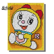 3d dos desenhos animados tapete impresso diy kits tapete do gancho da trava agulha acessórios para o tapete bordado abelha espumoso floralkussen knooppakket(China)