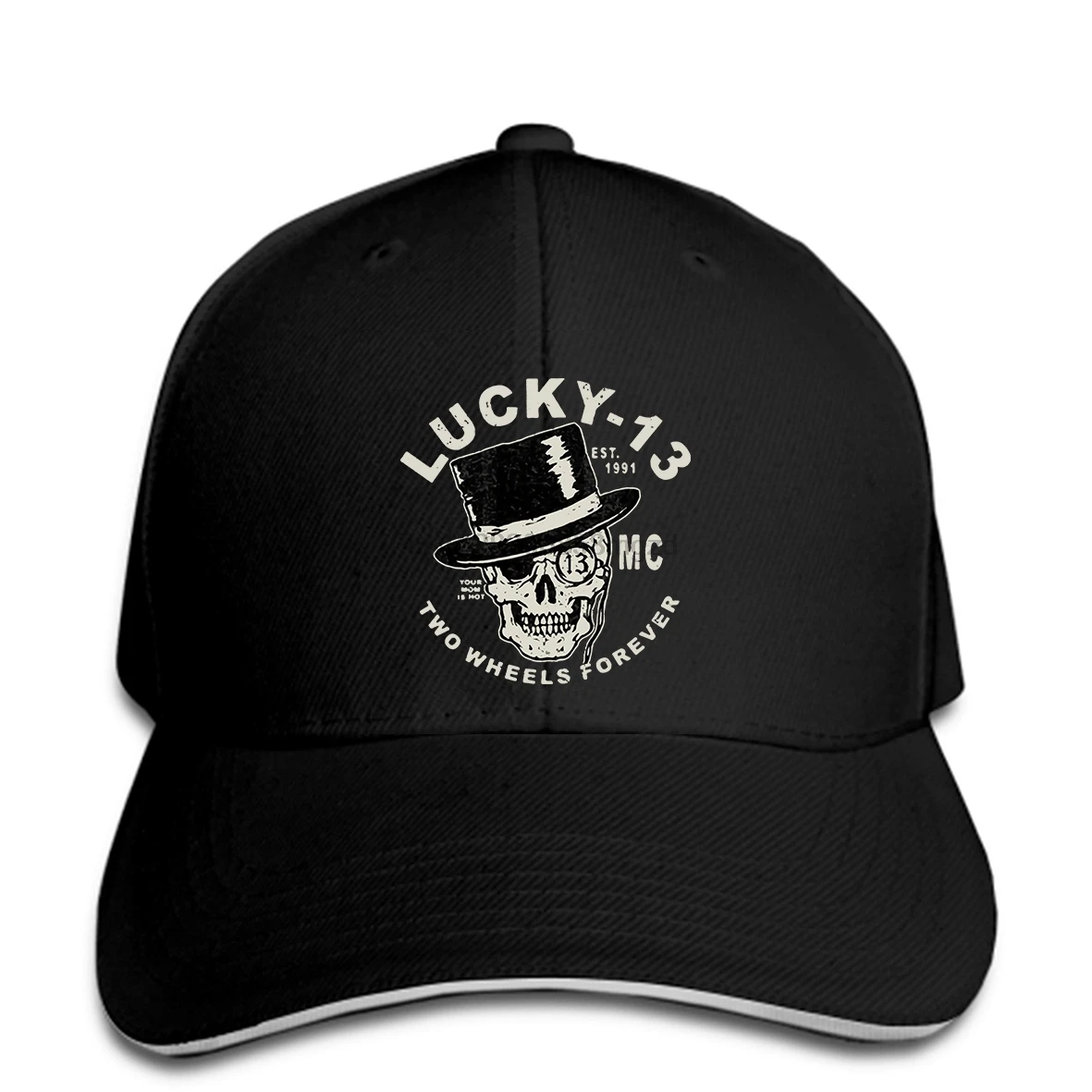 Lucky 13 Hat Two Wheel Hatter Top Hat Skull Hot Rod motorcycle biker black Snapback Cap Women Hat Peaked
Lucky 13 Hat Two Wheel Hatter Top Hat Skull Hot Rod motorcycle biker black Snapback Cap Women Hat Peaked