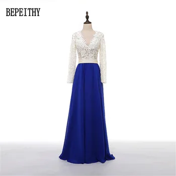 BEPEITHY Vestidos De Formatura Royal Blue Chiffon Long Evening Dress Party Elegant Sexy See Through Lace Prom Dresses 2019
BEPEITHY Vestidos De Formatura Royal Blue Chiffon Long Evening Dress Party Elegant Sexy See Through Lace Prom Dresses 2019