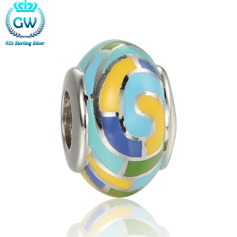 925 Sterling Silver New Fashion Enamel Charms Fit Snake Chain Bracelet Jewelry Brand GW Amld023
925 Sterling Silver New Fashion Enamel Charms Fit Snake Chain Bracelet Jewelry Brand GW Amld023