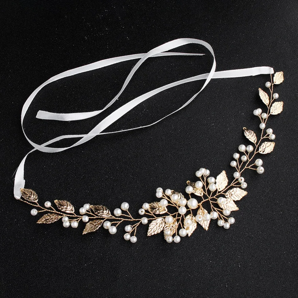Gold Color Long Leaf Headbands Pearl Simple Wedding Hair Accessories Women Bridal Head Decoration Hair Ornament
Gold Color Long Leaf Headbands Pearl Simple Wedding Hair Accessories Women Bridal Head Decoration Hair Ornament