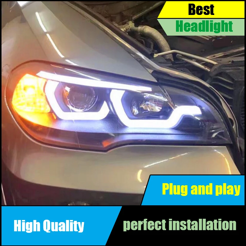 Car Styling for BMW X5 E70 2007-2013 Headlight Assembly Head Lamp Auto LED Angel Eyes DRL Double Beam H7 HID Xenon bi xenon lens
Car Styling for BMW X5 E70 2007-2013 Headlight Assembly Head Lamp Auto LED Angel Eyes DRL Double Beam H7 HID Xenon bi xenon lens