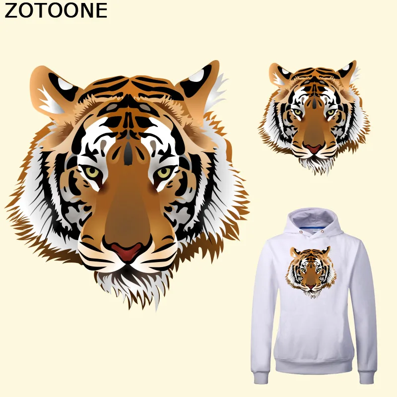 ZOTOONE Pyrography Tiger Clothes Patch Stickers for Tops T-shirts Household Iron on Transfers DIY Decoration Appliqued C
ZOTOONE Pyrography Tiger Clothes Patch Stickers for Tops T-shirts Household Iron on Transfers DIY Decoration Appliqued C